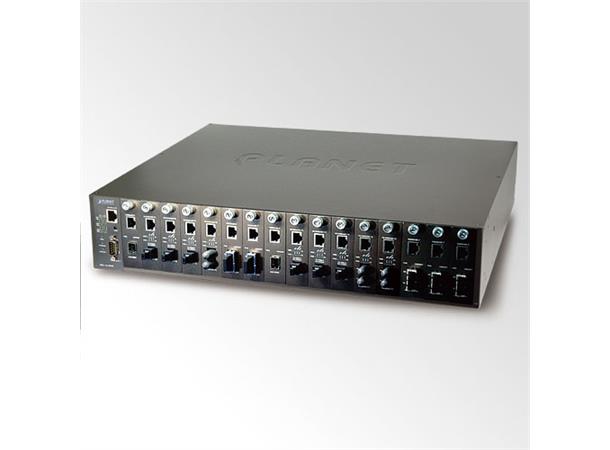 Converter chassis 16-slot 19" SNMP Planet 